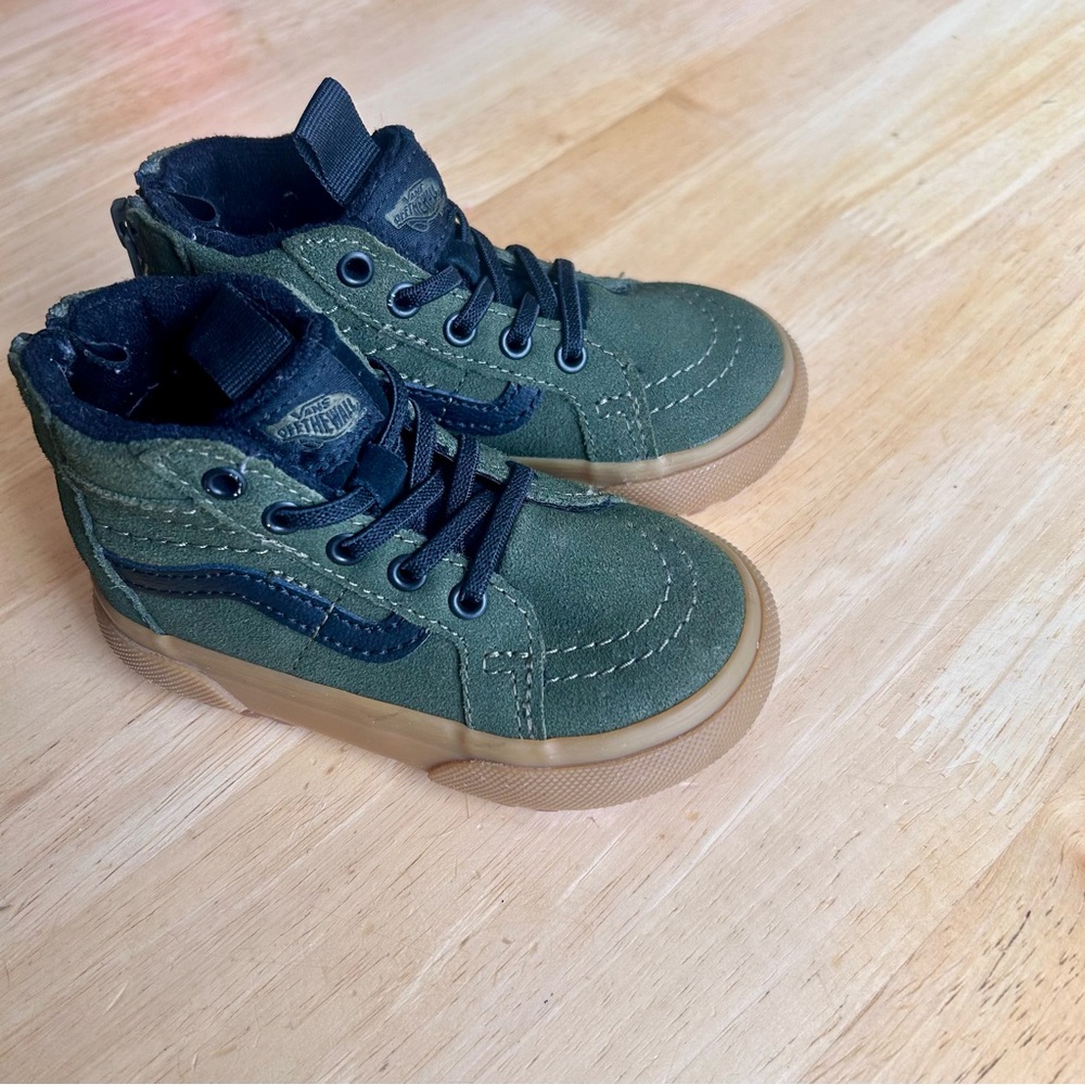 Vans Toddler High-Top Sneakers - Green and Black